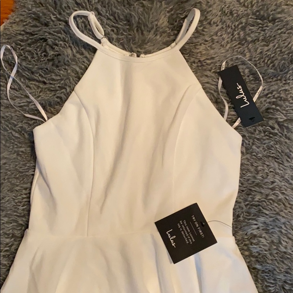 ✨ NWT! Lulu’s White Party Dress - Picture 2 of 5